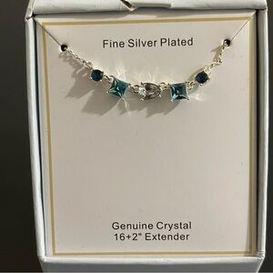 Fine Silver plated Crysta Necklace